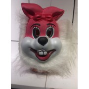 1 Adet Hayvan Desenli Maske, Tüylü Tavşan Şeklinde Parti Maskesi