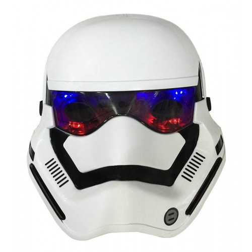 Işıklı Beyaz Star Wars Stormtrooper Maske Erkek Parti Malzemesi - Parti Dolabı