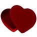1 Adet Kırmızı kadife Kalp Kutu Sade 21cm x 17cm x 7cm - Parti Dolabı