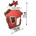 1 Adet Kırmızı Ahşap Aşk Evi, Sevgiliye Küçük Sürpriz Minyatür Ev - Parti Dolabı
