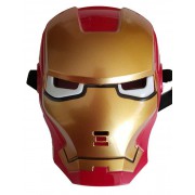 1 Adet Kırmızı Altın Rengi İronman Işıklı Maske 