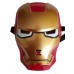 1 Adet Kırmızı Altın Rengi İronman Işıklı Maske 