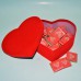 1 Adet Kadife Kırmızı Kalp Hediye Kutusu 18cm x 16cm x 6cm Sade - Parti Dolabı
