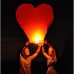 1 adet Kırmızı Kalpli Büyük Uçan Dilek Çin Feneri Balonu