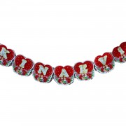 1 Adet Kırmızı Kına Evi Yatay Yazı 107cm Kına Süsü Malzemeleri