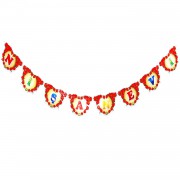 1 Adet Kırmızı Nişan Evi Yatay Yazı 180cm Kına Malzemeleri