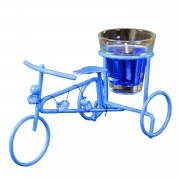 1 Adet Koyu Mavi Bisiklet Tasarımlı Dekoratif Mum Ev Dekorasyon