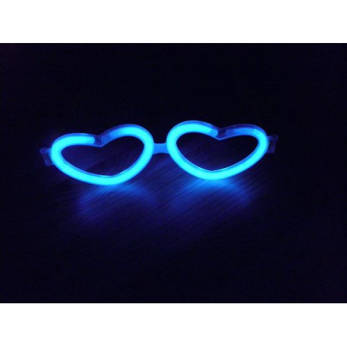 1 Adet Işıklı Parti Gözlüğü Kalp Şeklinde Renkli Neon Gözlük - Parti Dolabı