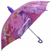 1 Adet Mor-Lila Disney Prensesler Temalı Bardaklı Çocuk Şemsiyesi