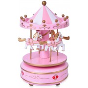 1 Adet Pembe Büyük Boy Atlı Karınca Müzik Kutusu, Hediyelik Eşya