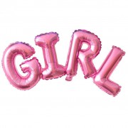 Pembe Girl Yazılı Folyo Balon, Kız Doğum Odası, Cinsiyet Partisi