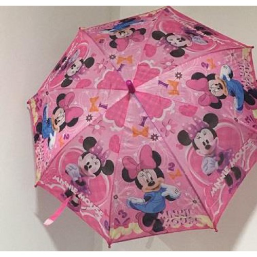 1 Adet Pembe Minnie Mouse  Kız Çocuk Şemsiye - Parti Dolabı