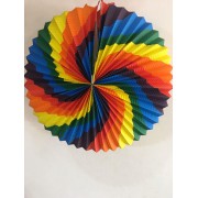 1 Adet Rengarenk Yuvarlak Kağıt Fener Tepe Süsü
