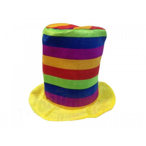 1 Adet Renkli Çizgili Palyaço Şapkası Parti Malzemesi - Parti Dolabı