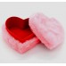 1 Adet Şeker Pembe Tüylü Kalp Kutu 10cmX8cm Evlilik Teklifi - Parti Dolabı