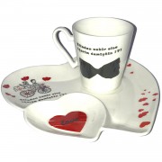 1 Adet Şık Damat Kahve Fincanı Seti, Kız İsteme Söz Kesme 