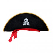 1 Adet Siyah Keçe Küçük Çocuk Korsan Şapkası, Parti Malzemesi