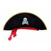 1 Adet Siyah Korsan Şapkası Erkek Parti Malzemesi.