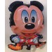 1 Adet Siyah Mavi Mickey Mouse Folyo Şekilli Uçan Balon