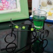 1 Adet Siyah Bisiklet Yeşil Mum Bisiklet Tasarımlı Dekoratif Mum Ev Dekorasyon