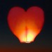 1 adet Turuncu  Kalpli Büyük Uçan Dilek Çin Feneri Balonu - Parti Dolabı
