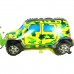 1 Adet Yeşil Sarı Arazi Aracı Araba Folyo Balon Helyumla Uçan