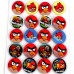 10 Adet Angry Birds Yaka Rozeti, Doğum Günü Erkek Hediyelik Süs - Parti Dolabı