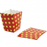 10 Adet Sarı Kırmızı Mısır İkram Kutusu Doğum Günü Parti Malzemesi