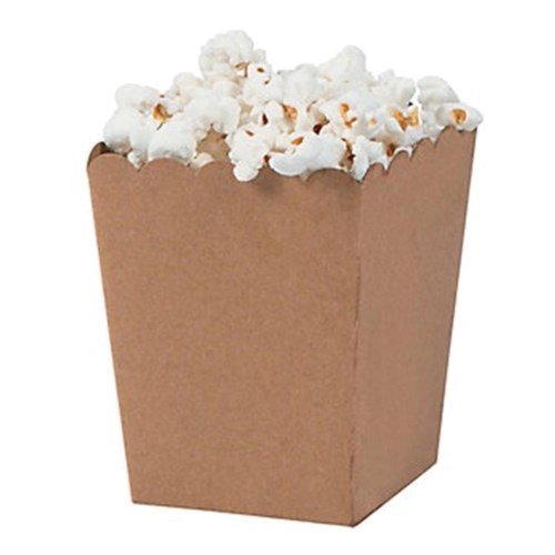 10 Adet Kahverengi Popcorn Mısır Kutusu - Parti Dolabı