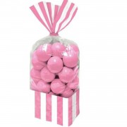 10 Adet Pembe Şeker Poşeti, Şeffaf Kurabiye Poşeti