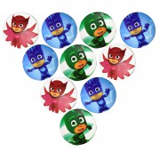 10 Adet Pijamaskeliler Rozet, Hediyelik Pj Masks Yaka Rozetleri 