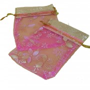 100 Ad Koyu Pembe-Gold Kına Gecesi Çerezlik Kesesi