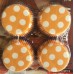 100 Ad Beyaz Puantiyeli Turuncu Mor Cupcake, Muffin Kek Kalıbı - Parti Dolabı