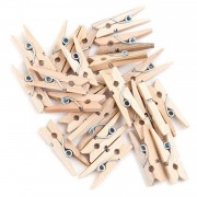 100 Adet Ahşap Küçük 3cm Mandal, Ataç Fotoğraf Askısı Mandalı