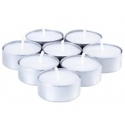 100 Adet Düz Beyaz Tealight Mum, Küçük Yuvarlak Sevgiliye Sürpriz