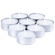 100 Adet Düz Beyaz Tealight Mum, Küçük Yuvarlak Sevgiliye Sürpriz