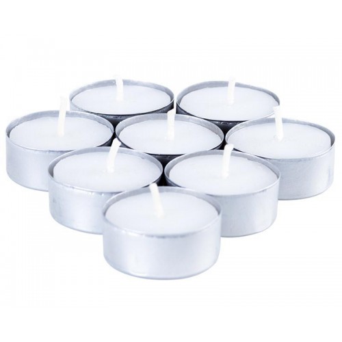 100 Adet Düz Beyaz Tealight Mum, Küçük Yuvarlak Sevgiliye Sürpriz