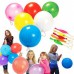 100 lü Paket Lastikli İpli Punch Balon, Renkli Balon