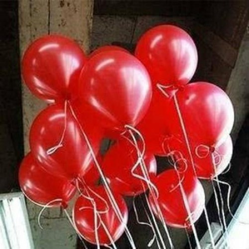 100 lü Adet Lateks Mat Kırmızı Renkli Balon