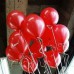 100 lü Adet Metalik Parlak Sedefli Lateks Kırmızı Renkli Balon