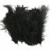 100 Adet Siyah Tüy (Şeffaf Balon içi Tüyü) Otriş Süslemesi