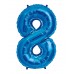 100 cm Mavi 8 Rakam Folyo Balonu, Sayı Büyük Boy Helyumla Uçan 100 cm Mavi 8 Rakam Folyo Balonu, Sayı Büyük Boy Helyumla Uçan