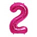 100 cm Pembe 2 Rakam Folyo Balonu, Sayı Büyük Boy Helyumla Uçan 100 cm Pembe 2 Rakam Folyo Balonu, Sayı Büyük Boy Helyumla Uçan