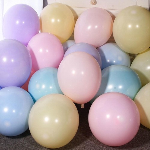 100 lü Adet Karışık Soft Makaron Balon Mat Pastel Balon Parti Süs