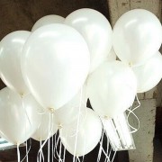 100 lü Adet Lateks Mat Beyaz Renkli Balon