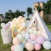 100 lü Adet Mavi Soft Makaron Balon, Mat Pastel Balon Parti Süsü