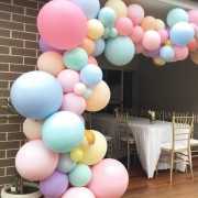 100 Makaron Pastel Balon + Balon Zinciri ve Balon Pompası Seti