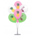 14 Adet Flamingo Baskılı Balon, Karışık Renkli Parti Süsü Balonu