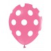 14 Adet Pembe Beyaz Puantiyeli Balon, Benekli Cinsiyet Balonları - Parti Dolabı