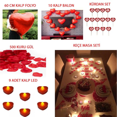 14 Şubat Sevgililer Günü, Sevgiliye Sürpriz Hediye Süsleme Paketi